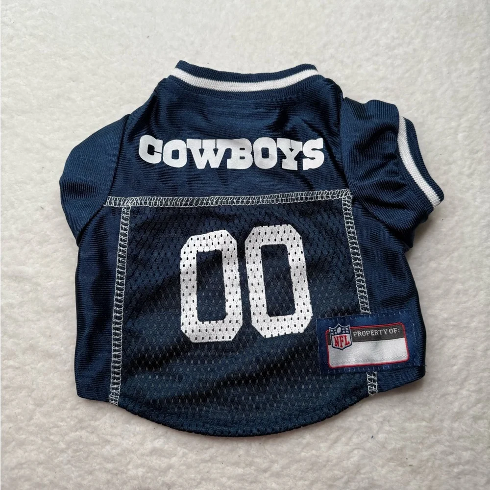 COWBOYS- Football NFL Dog Pet Mesh Jersey Sz XXS Pets Unisex Fandom EUC‎